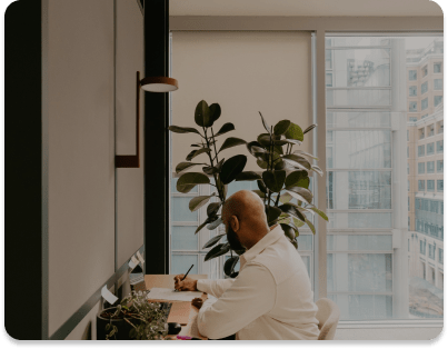 Man sitting at desk 1
